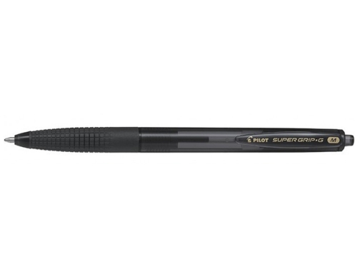 Boligrafo Pilot super grip g negro retractil sujecion de caucho tinta base NSGGN, imagen 2 mini