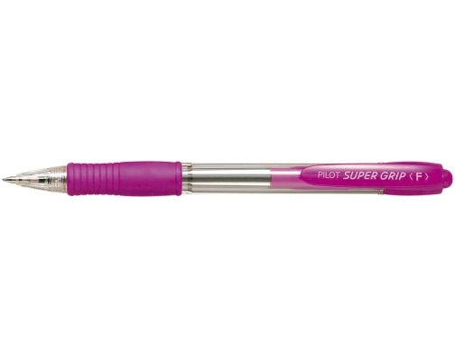 Boligrafo Pilot super grip rosa retractil sujecion de caucho tinta base de NSGRS, imagen 2 mini