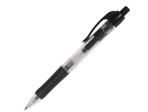 Boligrafo Q-connect retractil con sujecion de caucho tinta aceite 0,7 mm color KF00267 , negro, imagen 2 mini