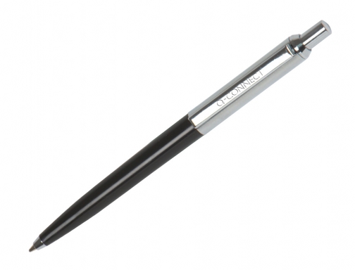 Boligrafo Q-connect premium de metal retractil con clip color negro punta 1 KF18622, imagen 2 mini