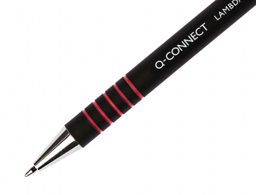 Boligrafo Q-connect retractil con grip 0,7 mm color rojo KF00671, imagen 3 mini