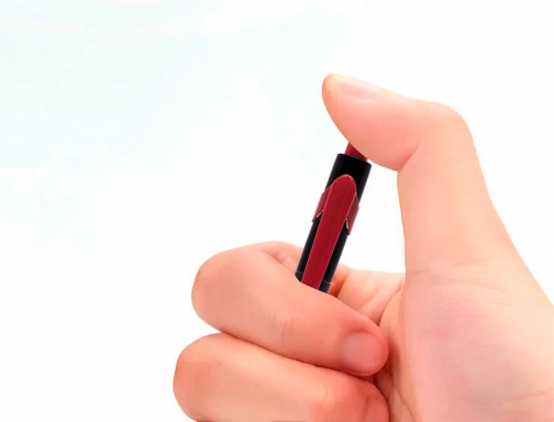 Boligrafo Q-connect retractil con grip 0,7 mm color rojo KF00671, imagen 4 mini