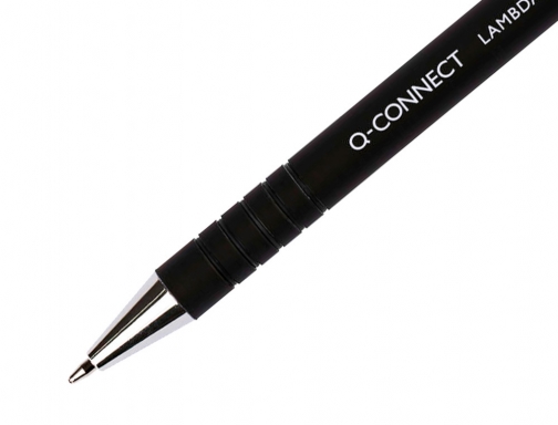 Boligrafo Q-connect retractil con grip 0,7 mm color negro KF00672, imagen 3 mini