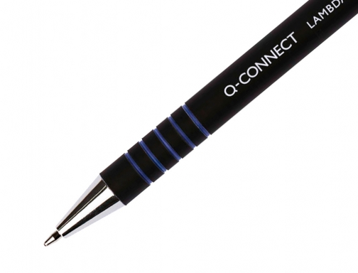 Boligrafo Q-connect retractil con grip 0,7 mm color azul KF00673, imagen 3 mini