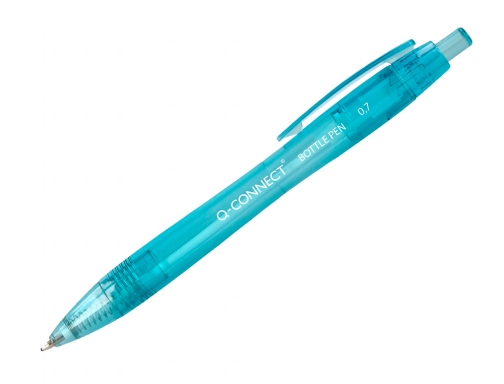 Boligrafo Q-connect retractil de plastico reciclado 0,7 mm tinta color azul KF15001, imagen 2 mini