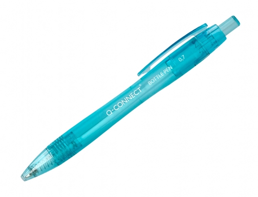 Boligrafo Q-connect retractil de plastico reciclado 0,7 mm tinta color azul KF15001, imagen 3 mini