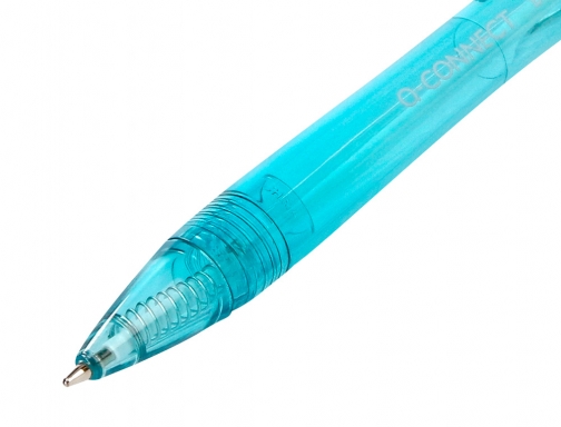 Boligrafo Q-connect retractil de plastico reciclado 0,7 mm tinta color azul KF15001, imagen 5 mini