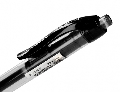 Boligrafo Q-connect sigma retractil con sujecion de caucho tinta gel 0,5 mm KF00381 , negro, imagen 3 mini