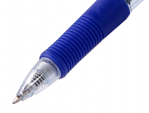 Boligrafo Q-connect sigma retractil con sujecion de caucho tinta gel 0,5 mm KF00382 , azul, imagen 5 mini