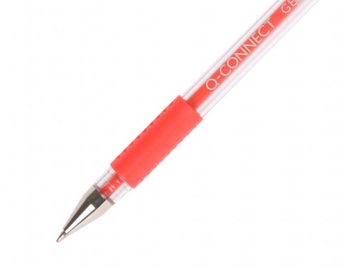 Boligrafo Q-connect tinta gel rojo 0,7 mm sujecion de caucho KF21718, imagen 3 mini