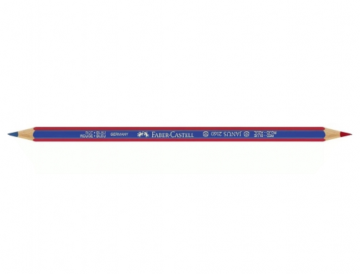Lapices bicolor Faber-Castell fino hexagonal rojo azul unidad 116000 , azul rojo, imagen 2 mini
