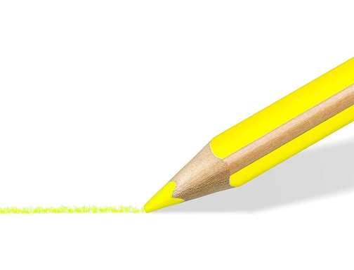 Lapices fluorescente Staedtler triangular top star amarillo caja de 12 unidades 128 641, imagen 4 mini