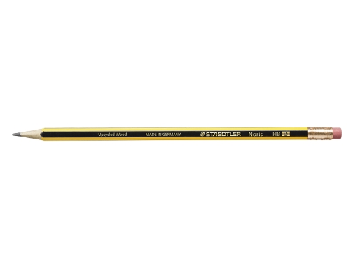 Lapices de grafito Staedtler noris n.2 hb con goma de borrar unidad 122HB, imagen 2 mini