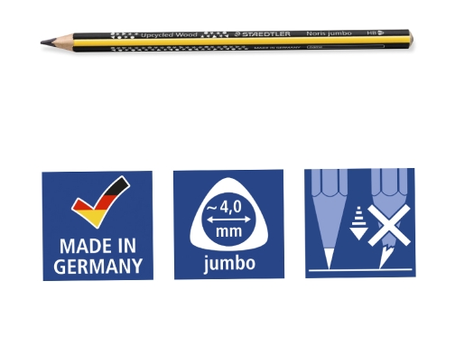 Lpices de grafito Staedtler 119 triplus Jumbo grueso, triangular, imagen 4 mini