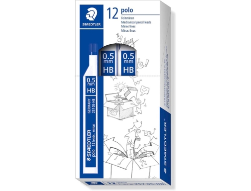 Minas Staedtler grafito 0,5 mm hb polo 257 tubo con 12 minas 25705HB, imagen 2 mini