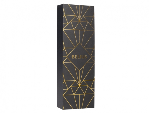 Pluma Belius soiree aluminio color art deco negro y dorado tinta azul BB256 , negro dorado, imagen 4 mini