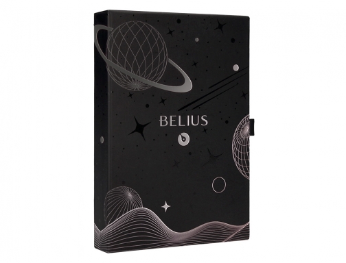 Pluma y funda de similpiel Belius space b color minimalista negro tinta BB288, imagen 4 mini
