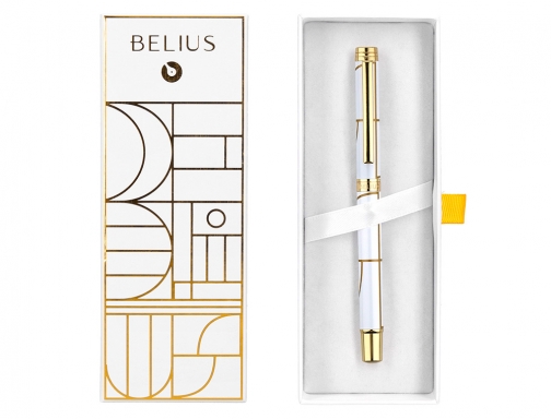 Roller Belius carte blanche color blanco y dorado tinta negra caja de BB273 , blanco dorado, imagen 5 mini