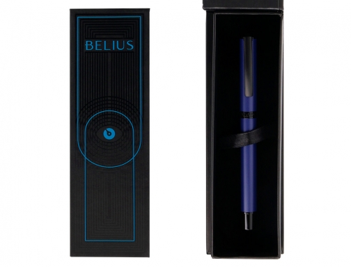 Roller Belius turbo aluminio color azul y negro tinta azul caja de BB255 , azul negro, imagen 5 mini