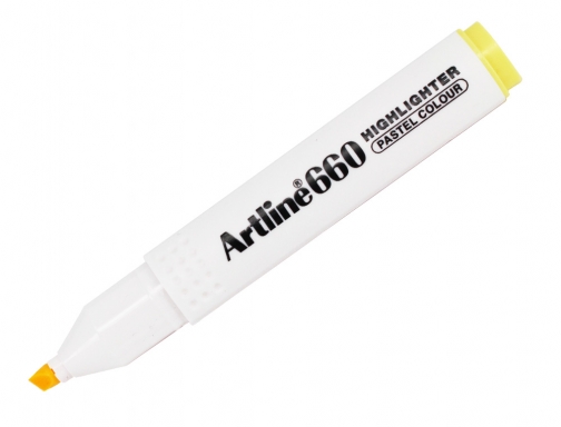 Rotulador Artline fluorescente ek-660 amarillo pastel punta biselada EK660B YP , amarillo fluor, imagen 2 mini