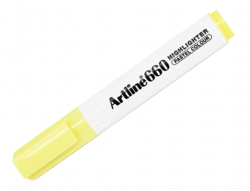 Rotulador Artline fluorescente ek-660 amarillo pastel punta biselada EK660B YP , amarillo fluor, imagen 3 mini