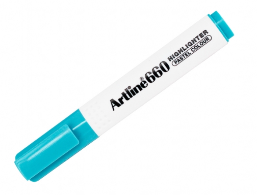 Rotulador Artline fluorescente ek-660 azul pastel punta biselada EK660B AP, imagen 3 mini