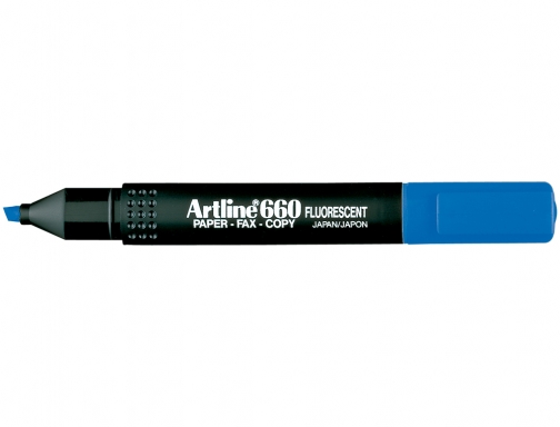 Rotulador Artline fluorescente EK-660 A zul punta biselada , azul, imagen 2 mini
