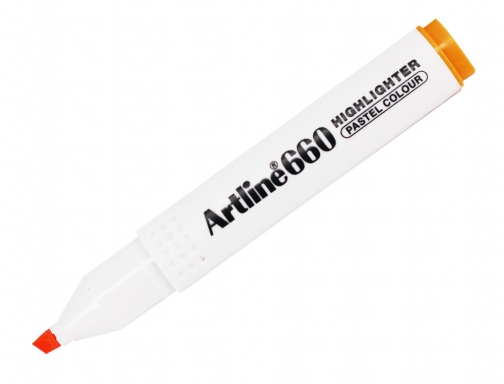 Rotulador Artline fluorescente ek-660 naranja pastel punta biselada EK660B NP, imagen 2 mini