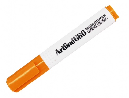 Rotulador Artline fluorescente ek-660 naranja pastel punta biselada EK660B NP, imagen 3 mini