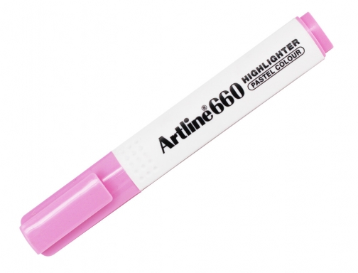 Rotulador Artline fluorescente ek-660 rosa pastel punta biselada EK660B RP, imagen 3 mini