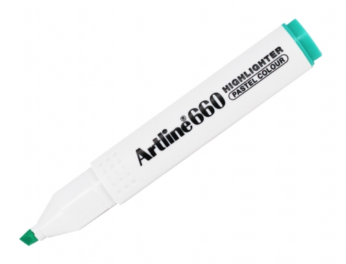 Rotulador Artline fluorescente ek-660 verde pastel punta biselada EK660B VP, imagen 2 mini