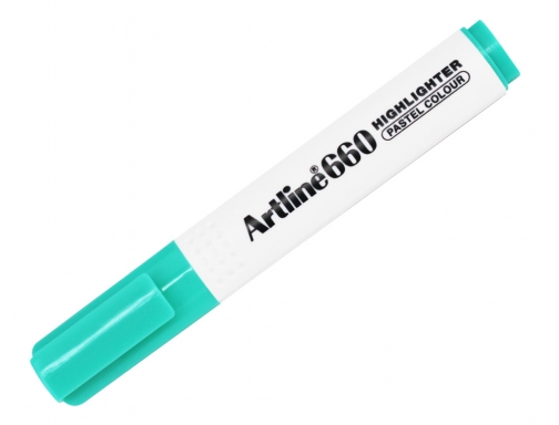 Rotulador Artline fluorescente ek-660 verde pastel punta biselada EK660B VP, imagen 3 mini