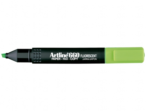 Rotulador Artline fluorescente EK-660 V erde punta biselada , verde, imagen 2 mini