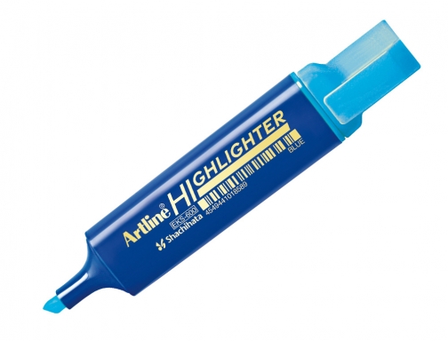 Rotulador Artline fluorescente EKS-600 AZ ul punta biselada , azul fluor, imagen 3 mini