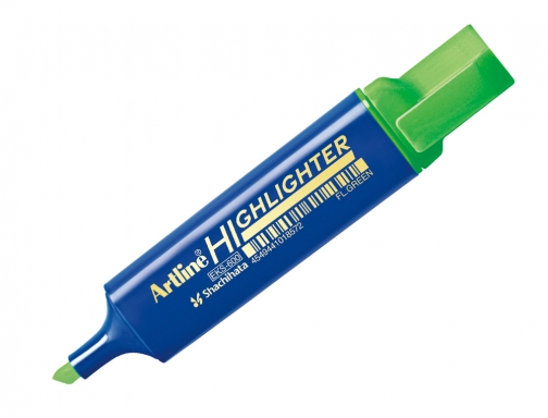 Rotulador Artline fluorescente EKS-600 V erde punta biselada , verde fluor, imagen 3 mini