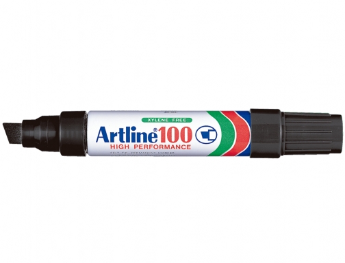 Rotulador Artline marcador permanente 100 negro -punta biselada 100-N, imagen 2 mini