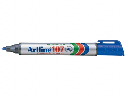 Rotulador Artline marcador permanente 107 azul punta redonda EK-107, imagen 2 mini