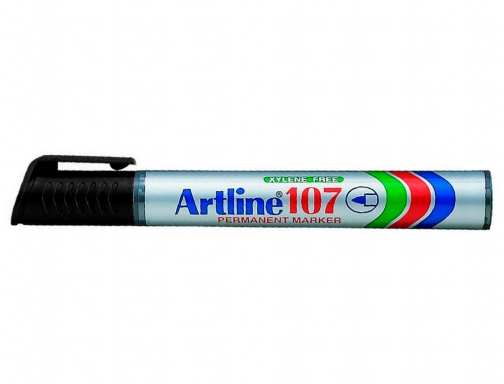 Rotulador Artline marcador permanente 107 negro punta redonda EK-107, imagen 3 mini