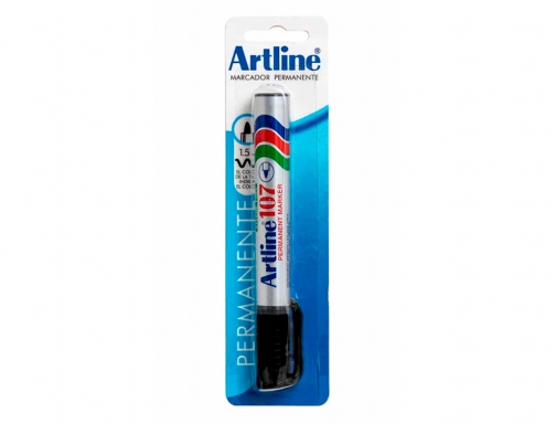 Rotulador Artline marcador permanente 107 negro punta redonda EK-107, imagen 5 mini