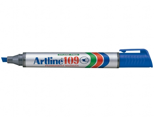 Rotulador Artline marcador permanente 109 azul punta biselada EK-109, imagen 2 mini
