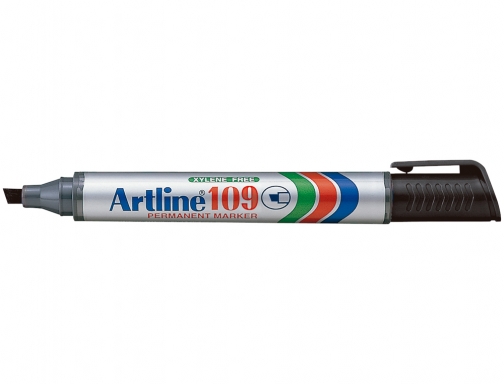 Rotulador Artline marcador permanente 109 negro punta biselada EK-109, imagen 2 mini