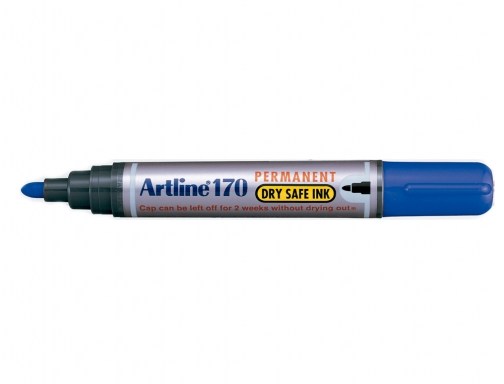 Rotulador Artline marcador permanente 170 azul punta redonda 2mm antisecado 170-A, imagen 2 mini