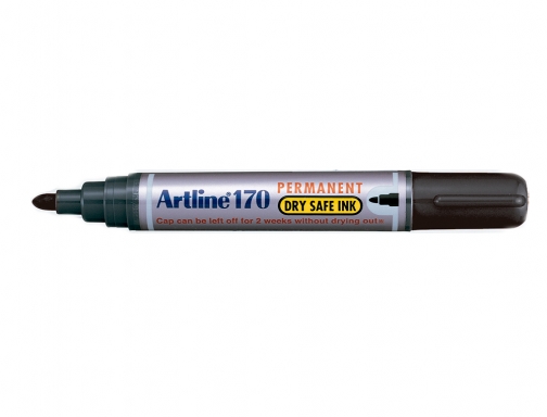 Rotulador Artline marcador permanente 170 negro punta redonda 2 mm antisecado 170-N, imagen 2 mini
