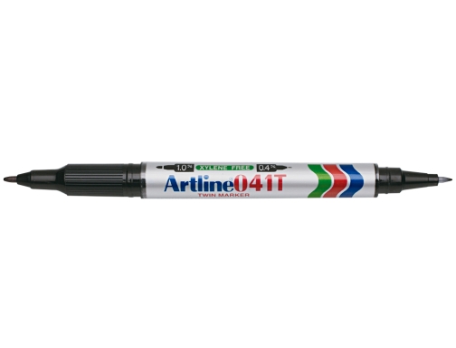 Rotulador Artline marcador permanente EK-041T NE gro -doble punta 0.4 y 1.0 mm, imagen 2 mini