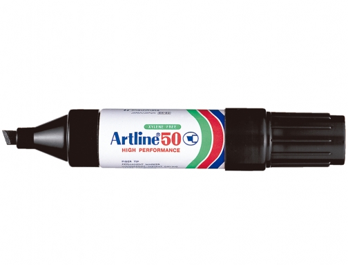 Rotulador Artline marcador permanente EK-50 N egro punta biselada 6 mm papel , negro, imagen 2 mini