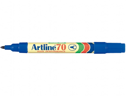 Rotulador Artline marcador permanente EK-70 A zul punta redonda 1.5 mm papel , azul, imagen 2 mini