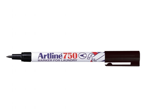 Rotulador Artline marcador permanente lavable para textilek-750 negro punta redonda 0,7 mm, imagen 2 mini
