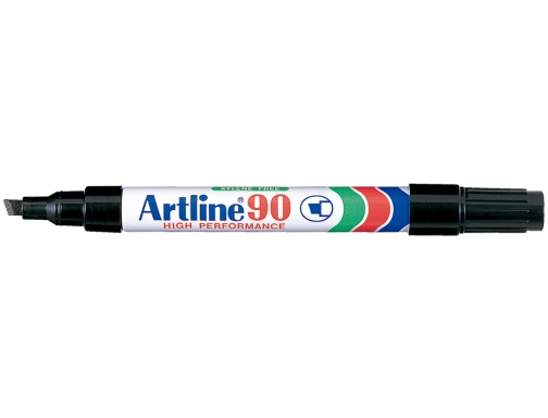 Rotulador Artline marcador permanente EK-90 N egro punta biselada 5 mm papel , negro, imagen 2 mini