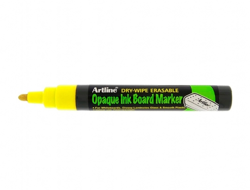 Rotulador Artline pizarra epd-4 color amarillo fluorescente opaque ink board punta redonda EPD-4 YE, imagen 2 mini