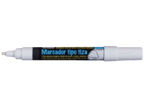 Rotulador de tiza lquida para pizarras negras, verdes o cristal, color blanco, imagen 2 mini